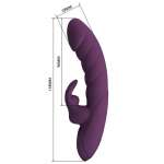 PRETTY LOVE - HARPER RECHARGEABLE RABBIT VIBRATOR 10 FUNCTIONS PURPLE