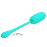 PRETTY LOVE - JULIUS WATERPROOF-RECHARGEABLE VIBRATING EGG AQUA GREEN