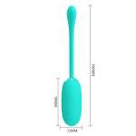PRETTY LOVE - JULIUS WATERPROOF-RECHARGEABLE VIBRATING EGG AQUA GREEN