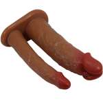 PRETTY LOVE - KEAVEN HARNESS BRIEFS UNIVERSAL & COMFORTABLE DOUBLE DILDO