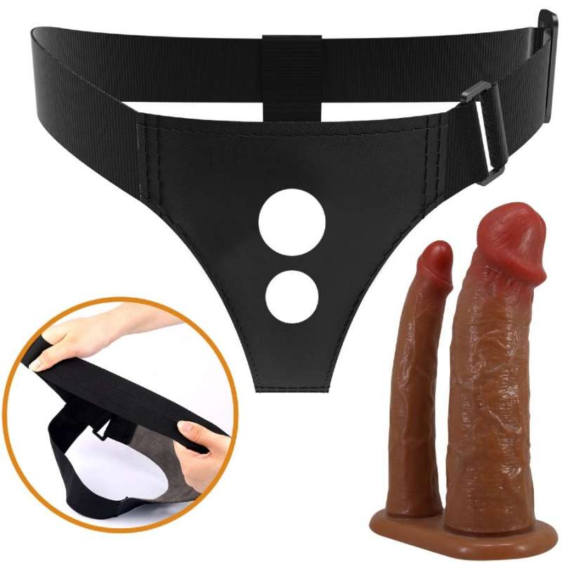 PRETTY LOVE - KEAVEN HARNESS BRIEFS UNIVERSAL & COMFORTABLE DOUBLE DILDO PRETTY LOVE - KEAVEN HARNESS BRIEFS UNIVERSAL & COMFORTABLE DOUBLE DILDO