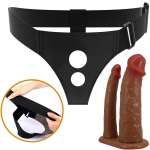 PRETTY LOVE - KEAVEN HARNESS BRIEFS UNIVERSAL & COMFORTABLE DOUBLE DILDO