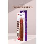 PRETTY LOVE - KESSLER REALISTIC VIBRATING DILDO WITH 10 VIBRATION MODES AND 10 THROWS, 22 CM, BROWN