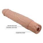 PRETTY LOVE - KESSLER REALISTIC VIBRATING DILDO WITH 10 VIBRATION MODES AND 10 THROWS, 22 CM NATURAL