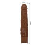 PRETTY LOVE - KESSLER REALISTIC VIBRATING DILDO WITH 10 VIBRATION MODES AND 10 THROWS, 22 CM, BROWN