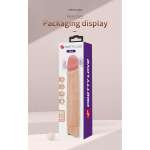 PRETTY LOVE - KESSLER REALISTIC VIBRATING DILDO WITH 10 VIBRATION MODES AND 10 THROWS, 22 CM NATURAL