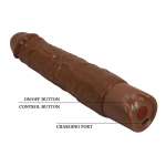 PRETTY LOVE - KESSLER REALISTIC VIBRATING DILDO WITH 10 VIBRATION MODES AND 10 THROWS, 22 CM, BROWN