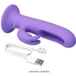 PRETTY LOVE - KILLMOULIS RABBIT VIBRATOR 12 VIBRATION MODES PURPLE