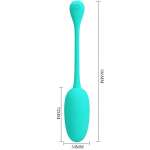 PRETTY LOVE - KNUCKER WATER GREEN RECHARGEABLE VIBRATING EGG