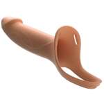 PRETTY LOVE - LANDON HARNESS BRIEFS UNIVERSAL STRAP-ON HARNESS WITH HOLLOW SILICONE DILDO 16.8 CM FLESH