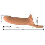 PRETTY LOVE - LANDON HARNESS BRIEFS UNIVERSAL STRAP-ON HARNESS WITH HOLLOW SILICONE DILDO 16.8 CM FLESH