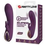 PRETTY LOVE - LANDYN RECHARGEABLE RABBIT VIBRATOR 10 FUNCTIONS PURPLE