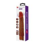 PRETTY LOVE - LEONARDO REALISTIC VIBRATOR 20 CM Ø 4 CM BROWN