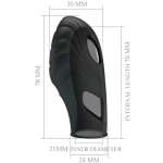 PRETTY LOVE - LICH SILICONE FINGER VIBRATOR BLACK