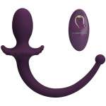 PRETTY LOVE - LIOEA VIBRATING ANAL PLUG WITH TAIL 12 FUNCTIONS PURPLE REMOTE CONTROL