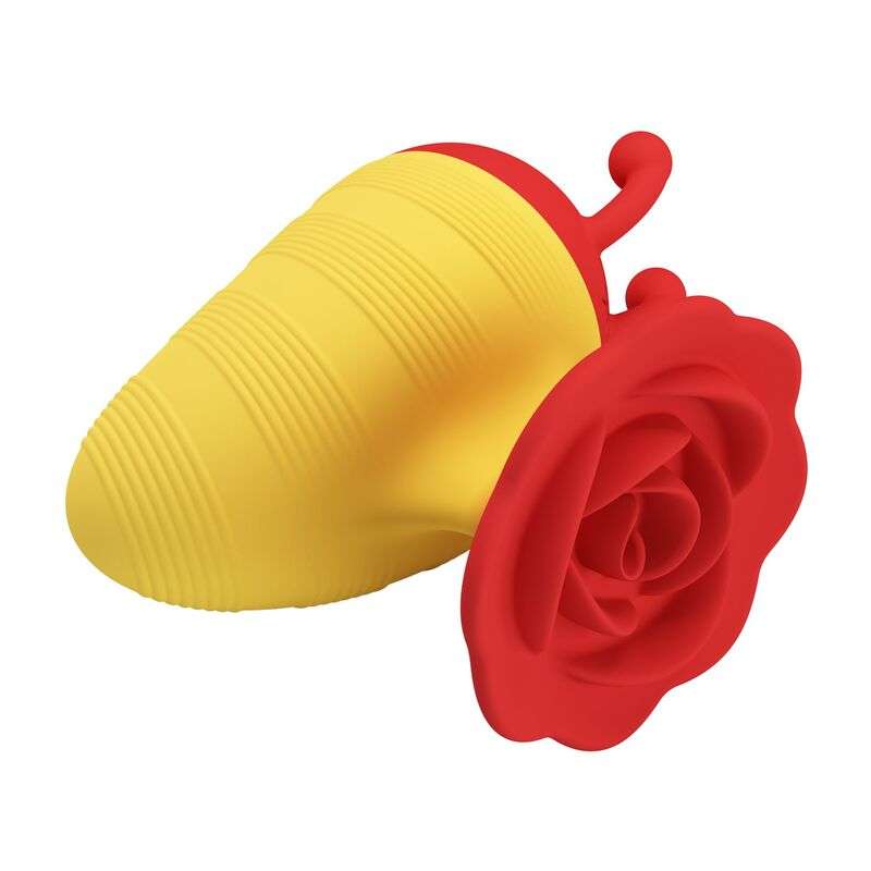 PRETTY LOVE - LITTLE BEE RECHARGEABLE CLITORAL STIMULATOR 7 MODES RED/YELLOW PRETTY LOVE - LITTLE BEE RECHARGEABLE CLITORAL STIMULATOR 7 MODES RED/YELLOW