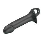 PRETTY LOVE - LONDON UNIVERSAL HARNESS WITH SILICONE STRAP-ON DILDO BLACK 16.8 CM