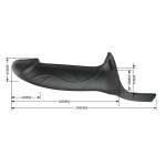 PRETTY LOVE - LONDON UNIVERSAL HARNESS WITH SILICONE STRAP-ON DILDO BLACK 16.8 CM