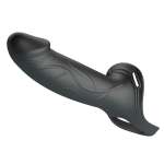 PRETTY LOVE - LONDON UNIVERSAL HARNESS WITH SILICONE STRAP-ON DILDO BLACK 16.8 CM