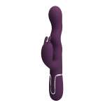 PRETTY LOVE - LOURSEN RABBIT VIBRATOR WITH THRUSTING MOTION AND 7 VIBRATIONS USB RECHARGEABLE PURPLE