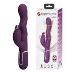 PRETTY LOVE - LOURSEN RABBIT VIBRATOR WITH THRUSTING MOTION AND 7 VIBRATIONS USB RECHARGEABLE PURPLE