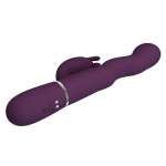 PRETTY LOVE - LOURSEN RABBIT VIBRATOR WITH THRUSTING MOTION AND 7 VIBRATIONS USB RECHARGEABLE PURPLE