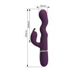 PRETTY LOVE - LOURSEN RABBIT VIBRATOR WITH THRUSTING MOTION AND 7 VIBRATIONS USB RECHARGEABLE PURPLE