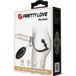 PRETTY LOVE - MARSHALL PENIS RING WITH VIBRATORY ANAL PLUG WITH REMOTE CONTROL