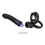 PRETTY LOVE - MERRITT ANAL VIBRATOR WITH RING AND VIBRATION BLACK