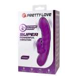 PRETTY LOVE - MONICA RECHARGEABLE DUAL STIMULATION G-SPOT AND CLITORAL VIBRATOR PURPLE