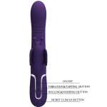 PRETTY LOVE - MULTIFUNCTION RABBIT VIBRATOR 4 IN 1 BUTTERFLY PURPLE
