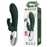 PRETTY LOVE - NAUGHTY BUNNY RABBIT VIBRATOR 30 FUNCTIONS USB RECHARGEABLE GREEN