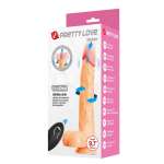 PRETTY LOVE - NOLAN THRUSTING & ROTATING VIBRATING DILDO REMOTE CONTROL 24.5 CM Ø 5 CM NATURAL