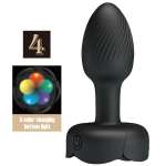 PRETTY LOVE - OLMAN ANAL PLUG WITH LED LIGHT BLACK 8.8 CM