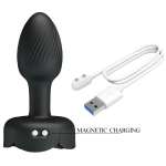 PRETTY LOVE - OLMAN ANAL PLUG WITH LED LIGHT BLACK 8.8 CM
