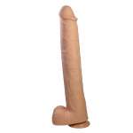 PRETTY LOVE - PAT FLEXIBLE REALISTIC DILDO WITH SUCTION CUP FLESH 40 CM -Ø- 6 CM