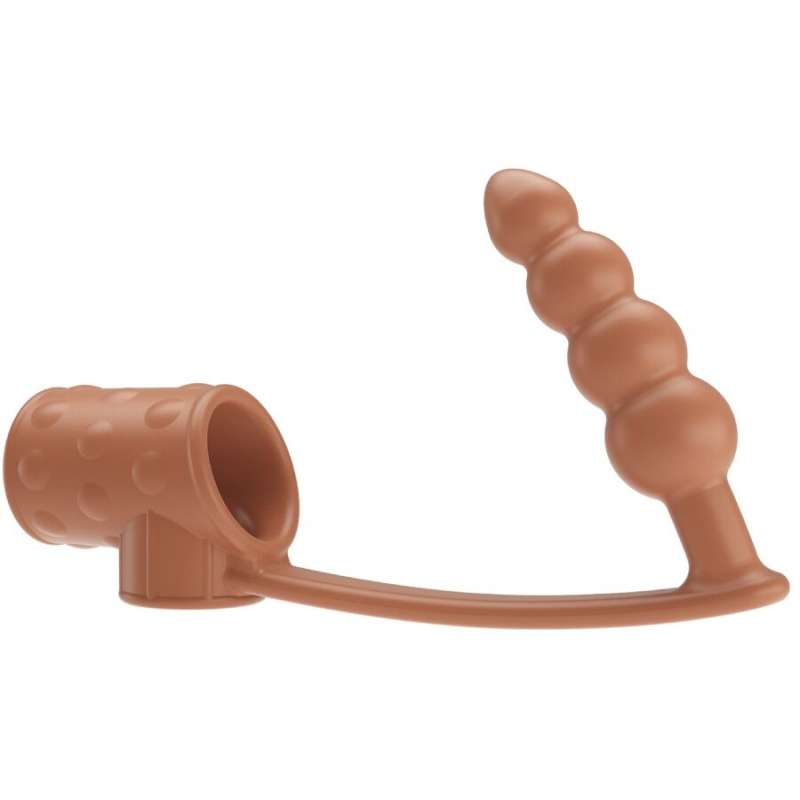 PRETTY LOVE - PENIS SLEEVE WITH ANAL PLUG NATURAL PRETTY LOVE - PENIS SLEEVE WITH ANAL PLUG NATURAL