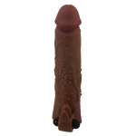 PRETTY LOVE - QUILLON VIBRATING PENIS SLEEVE 20 CM Ø 4 CM BROWN