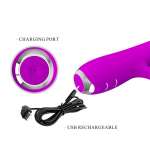 PRETTY LOVE - RACHEL RECHARGEABLE VIBRATOR WITH PURPLE SUCTION CUP