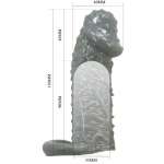 PRETTY LOVE - REALISTIC PENIS ENLARGER AND DELAY SLEEVE MODEL 2 GREY