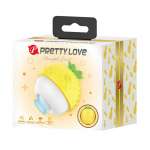 PRETTY LOVE - RECHARGEABLE SUCTION AND THRUSTING CLITORAL STIMULATOR YELLOW