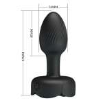 PRETTY LOVE - RECHARGEABLE VIBRATING ANAL PLUG 10 MODES BLACK