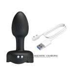 PRETTY LOVE - RECHARGEABLE VIBRATING ANAL PLUG 10 MODES BLACK