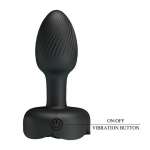 PRETTY LOVE - RECHARGEABLE VIBRATING ANAL PLUG 10 MODES BLACK