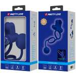 PRETTY LOVE - REMINGTON DOUBLE VIBRATING RING WITH PLUG BLUE