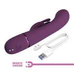 PRETTY LOVE - ROCCO RECHARGEABLE RABBIT VIBRATOR 10 FUNCTIONS PURPLE