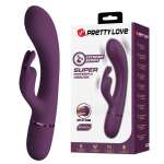 PRETTY LOVE - ROCCO RECHARGEABLE RABBIT VIBRATOR 10 FUNCTIONS PURPLE