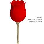 PRETTY LOVE - ROSE LOVER ROSE CLITORIS STIMULATOR 12 VIBRATIONS RED