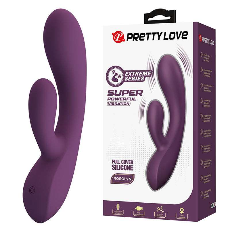 PRETTY LOVE - ROSOLYN RECHARGEABLE RABBIT VIBRATOR 10 FUNCTIONS