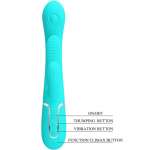 PRETTY LOVE - SHANIA TRIPLE RABBIT MULTIFUNCTION VIBRATOR 3 IN 1 BLUE